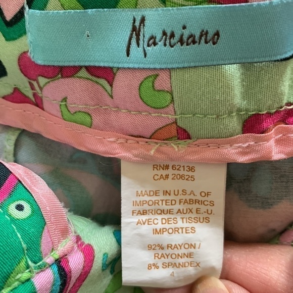 Vintage Marciano Y2K Psychedelic Bermuda Shorts Pink Green Festival Dopamine - Picture 7 of 7